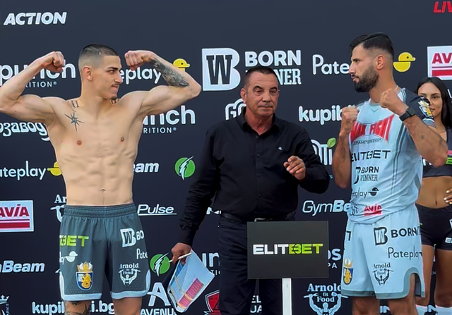 Искри между Мартин Петков и Бурак Пойраз на официалния кантар преди MAX FIGHT 66