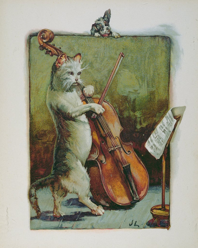 John Lawson - The Cat and the Fiddle from an illustrated book of childrens - (MeisterDrucke-222619)