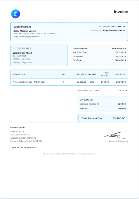 Invoice preview