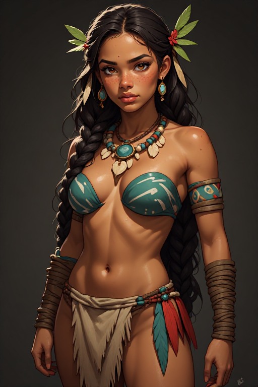 naked-polynesian-girl-warrior-(9)