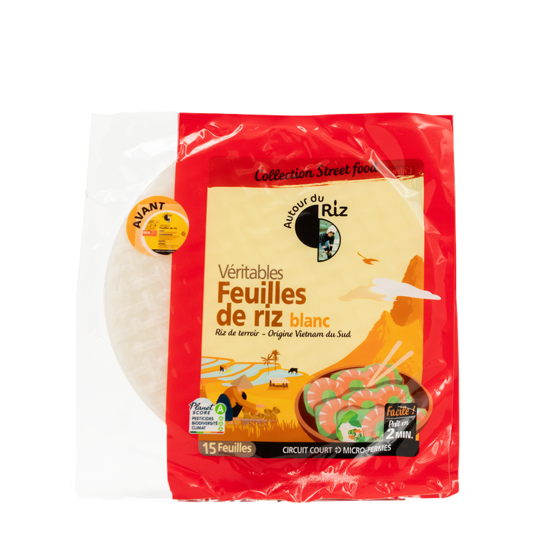 Feuilles de riz blanc � 22 cm, Autour du Riz, 150g