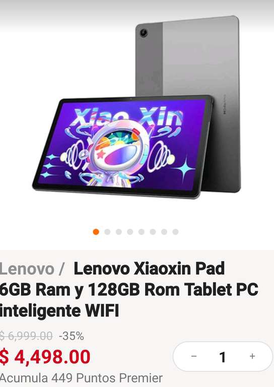 Linio. Tablet Lenovo Xiaoxin pad 6gb 128gb 

