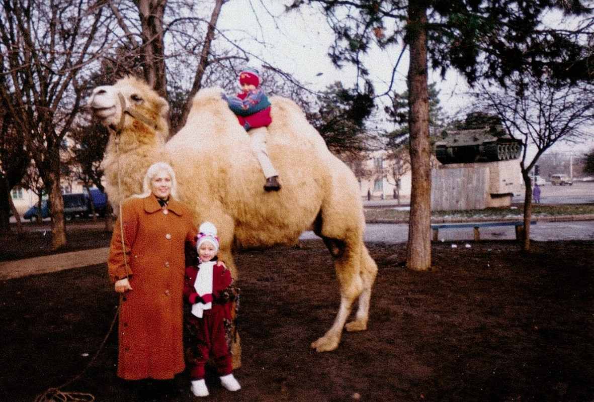 Photo avec le chameau en couleur