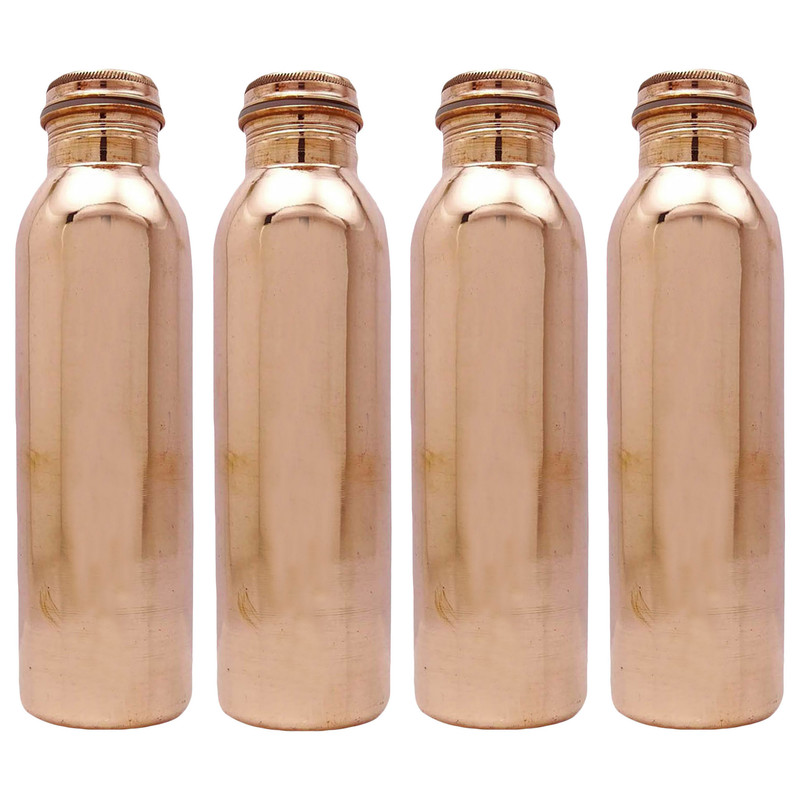 Botella de agua de cobre 100 % puro Yoga Ayurveda beneficios para la salud 950 ml para regalo - Imagen 5 de 6