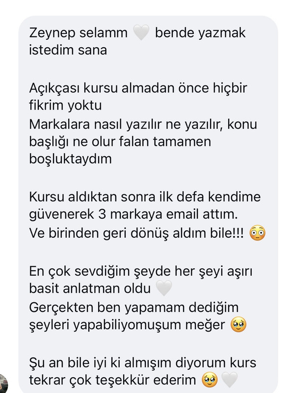 Öğrenci mesajı