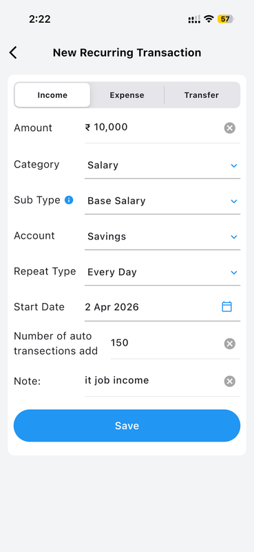 Configure Every Recurring Detail