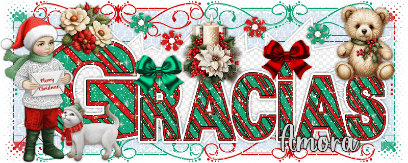 Gracias Christmas Bear amora