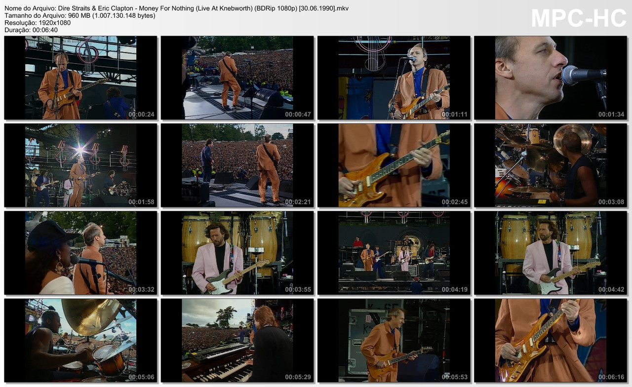 Dire Straits & Eric Clapton - Money For Nothing (Live At Knebworth) (BDRip 1080p) [30.06.1990]