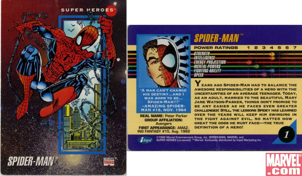 1992 Impel Marvel Universe Series 3 Trading Card Singles [U PICK]