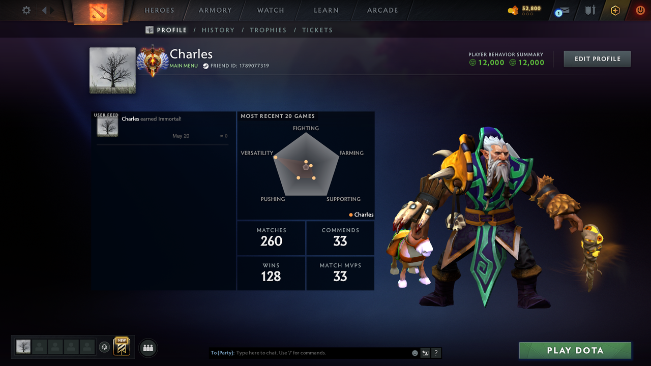 Dota 2 Account  MMR