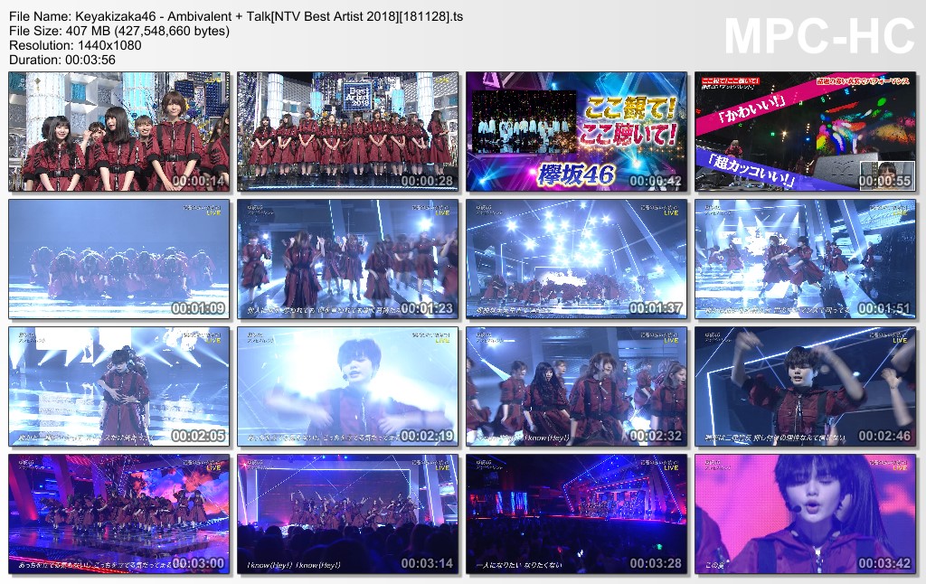 Keyakizaka46 - Ambivalent   Talk[NTV Best Artist 2018][181128].t
