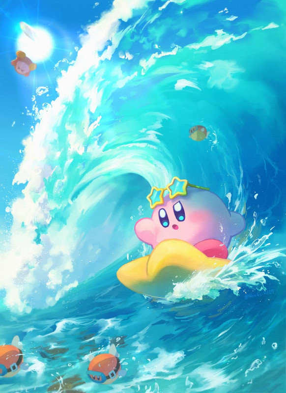 kirby-waddle-dee-and-blipper-kirby-drawn