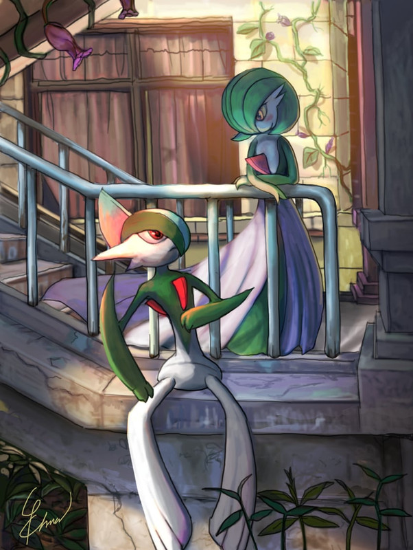 gardevoir-and-gallade-pokemon-drawn-by-g