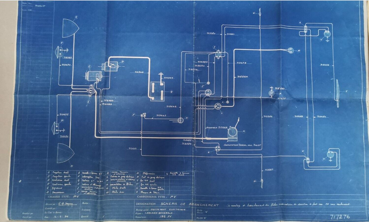 ZOOM SCHEMA ELECTRIQUE TA 1934 POUR COMODO