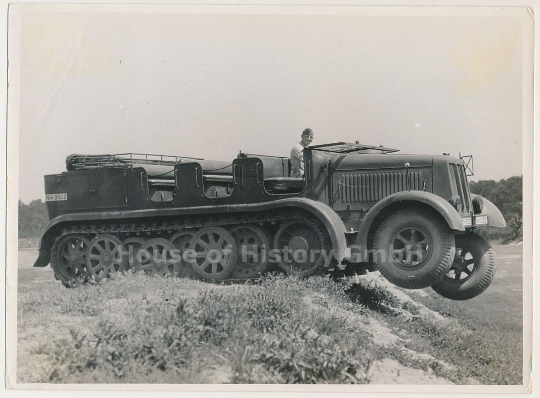 Foto, Artillerie Lehr Regiment, Erprobung, 8to Halbkette, Zugmaschine (2)