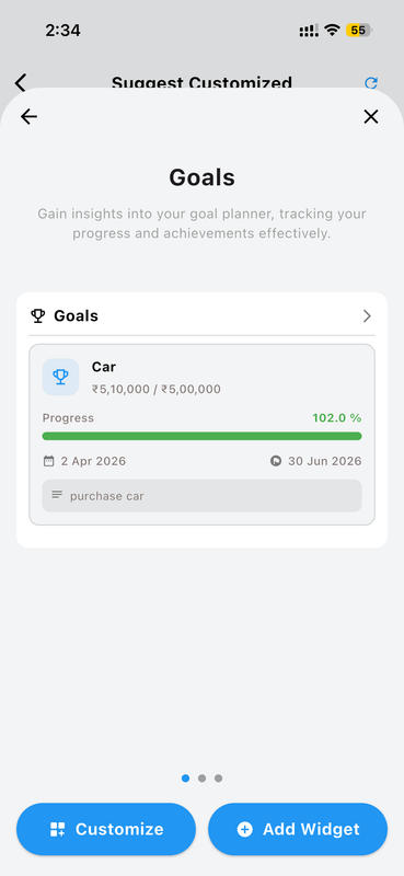 Goals Widget Styles