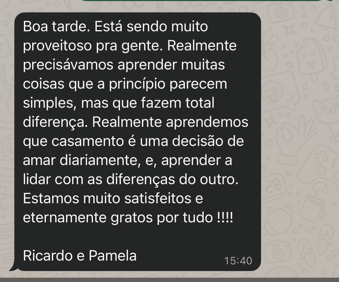 Depoimento de aluna do Protocolo Salva Casamento 2