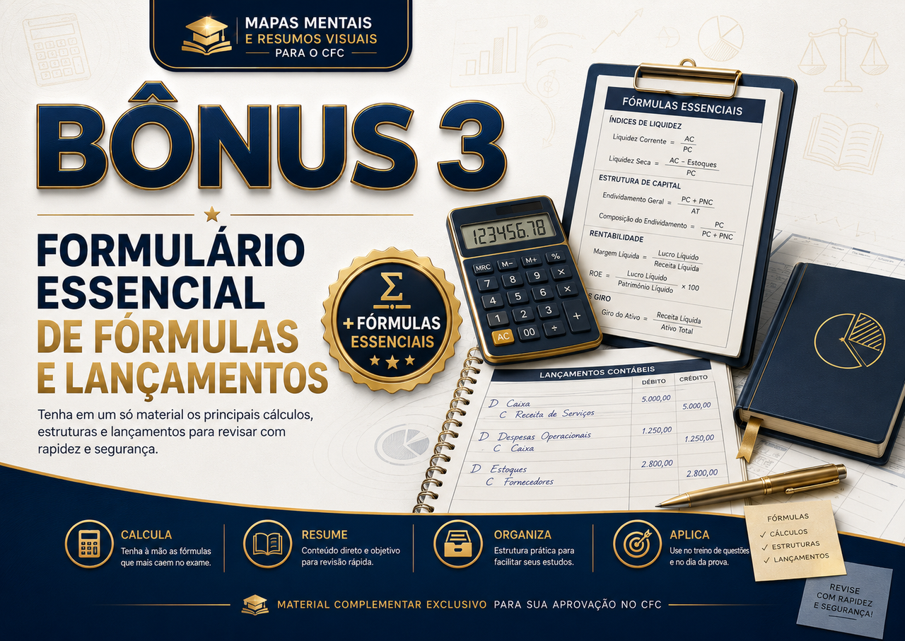Bônus 3 — Formulário Essencial de Fórmulas e Lançamentos