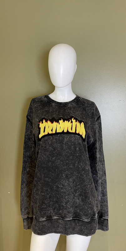 IRIDIUM FLAME CREWNECK SWEATSHIRT MEN LARGE