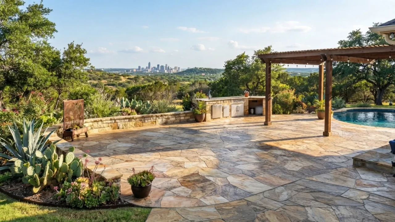 Stamped concrete patio San Antonio TX
