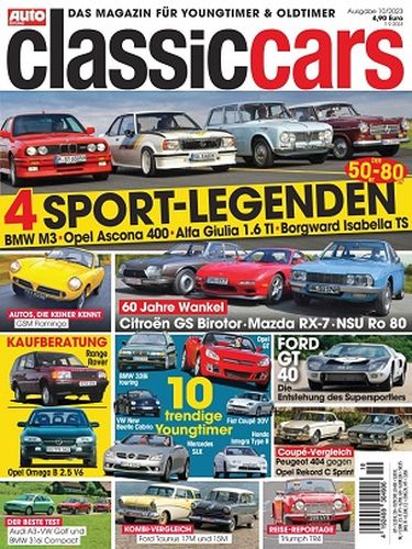 Cover: Auto Zeitung Classic Cars Magazin No 10 Oktober 2023
