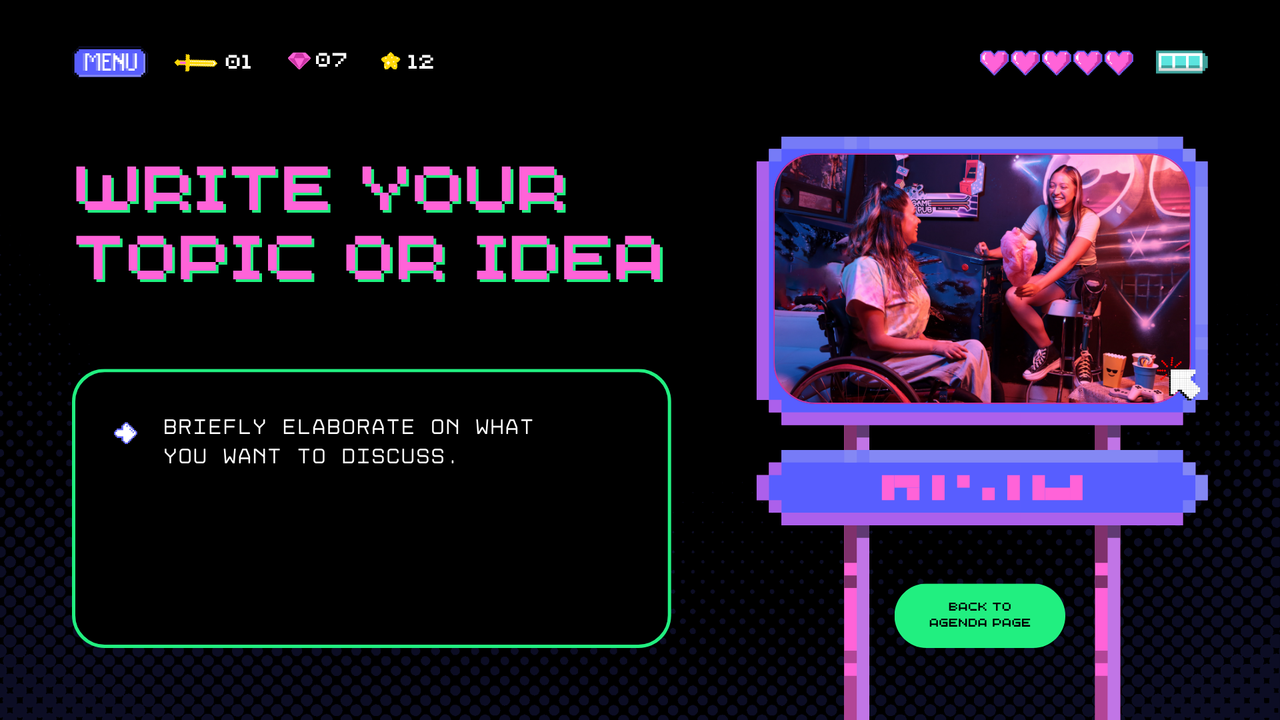 Black Neon Green Neon Pink Trendy Illustrative Creative Presentation