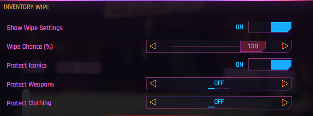 Fenix Rebirth Settings