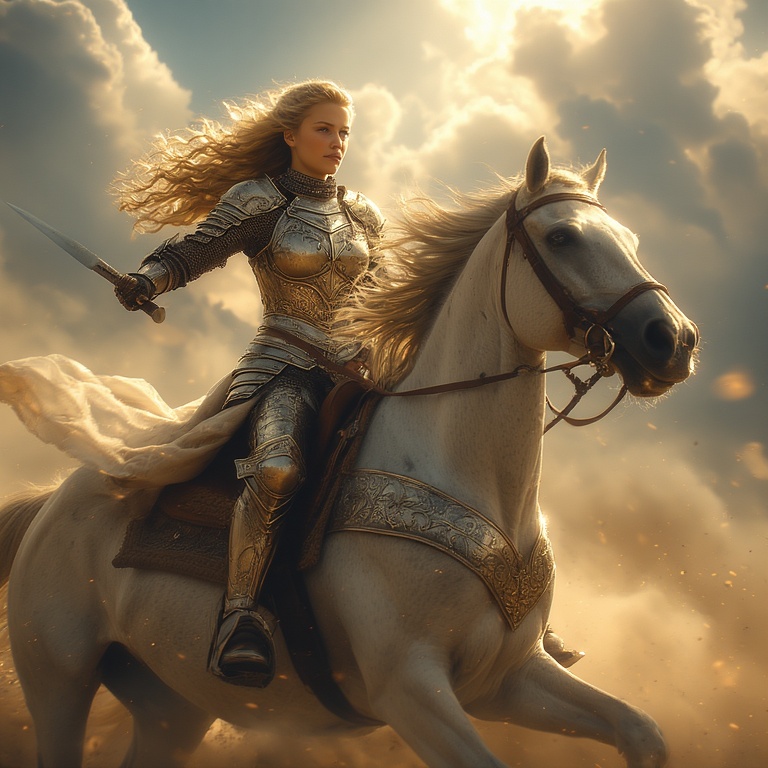 Armored-woman-charging-into-ba-(30)