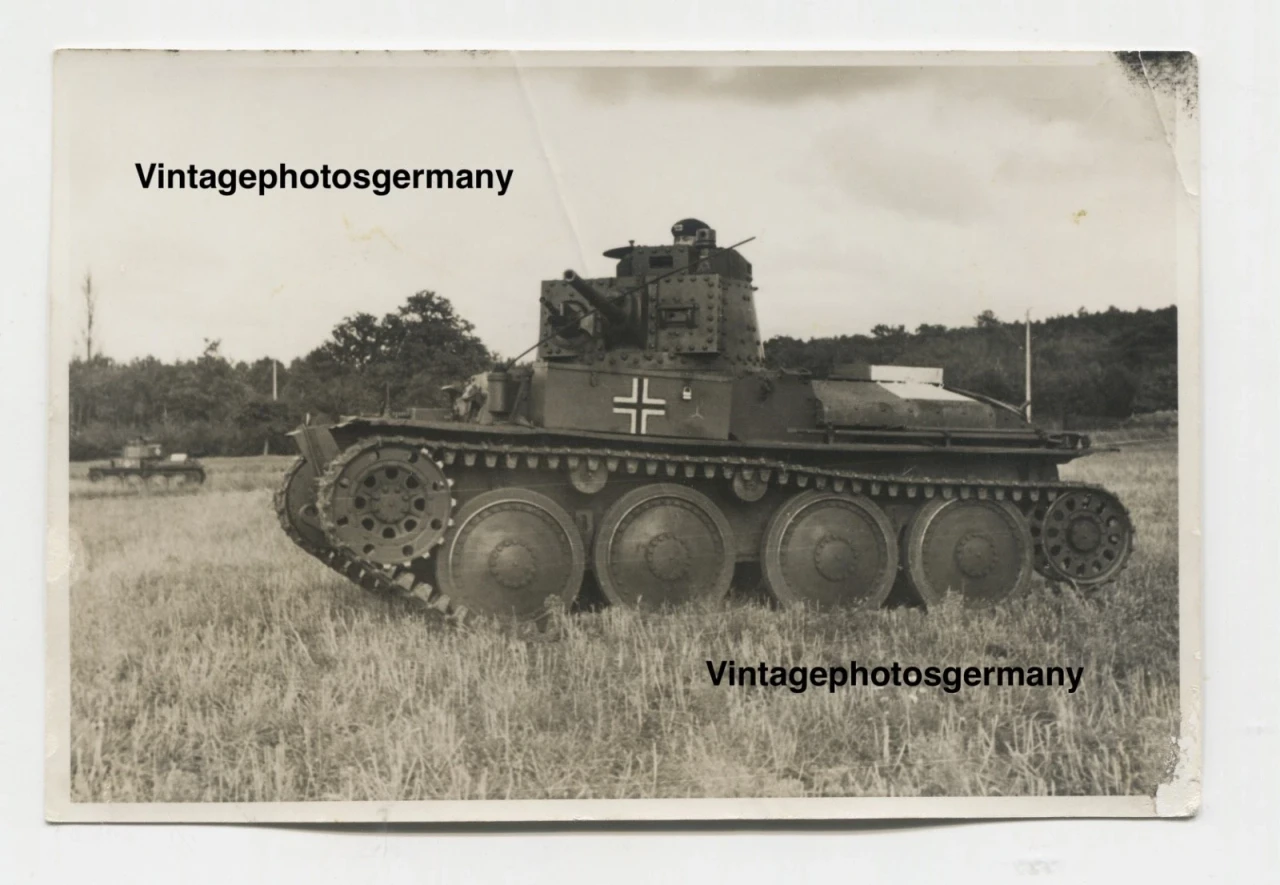 Z7021 Foto Russland WH Panzer 38t Skoda Wappen 1 Panzer Division ID