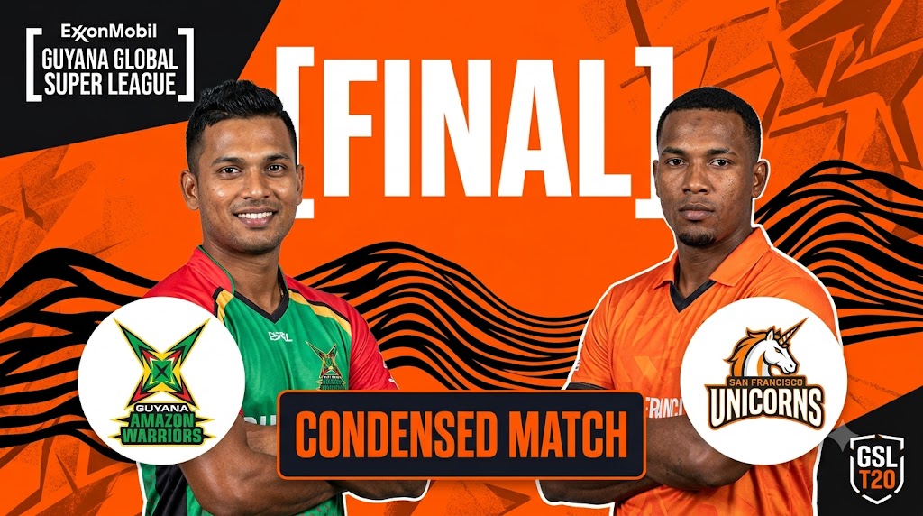 AI-generated example result for the youtube-thumbnail prompt: Sports – "EXXONMOBIL GUYANA GLOBAL SUPER LEAGUE / FINAL" | Sports Match Preview Youtube Thumbnail AI YouTube Thumbnail Prompt