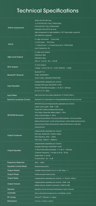 Goldhorn DSPA 816 Pro Tech Specs
