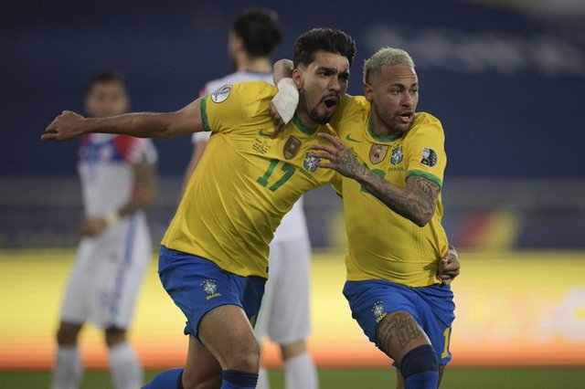 Brasil gana a Chile Brasil gana a Chile