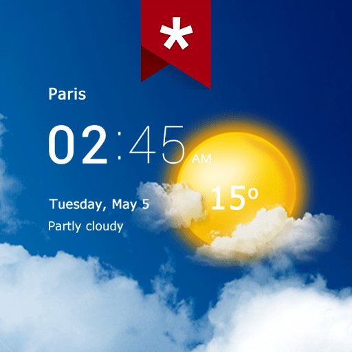 Transparent clock weather (Ad-free) v3.40.1