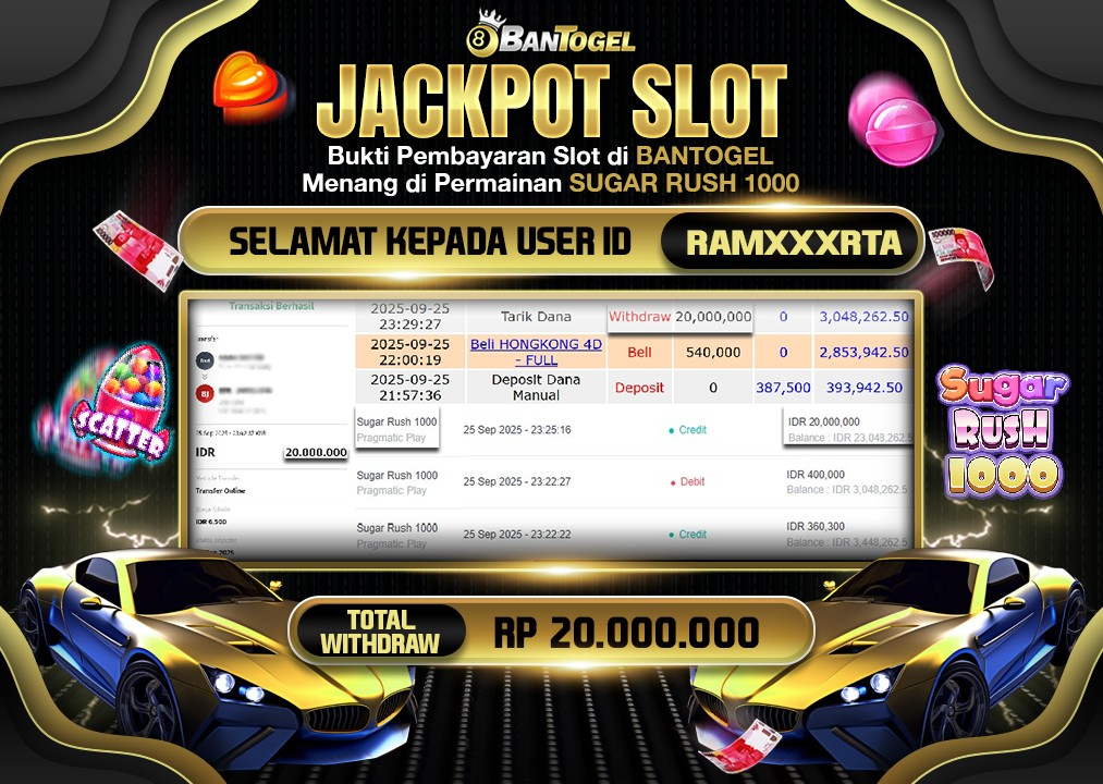 BUKTI JACKPOT LUNAS BANTOGEL