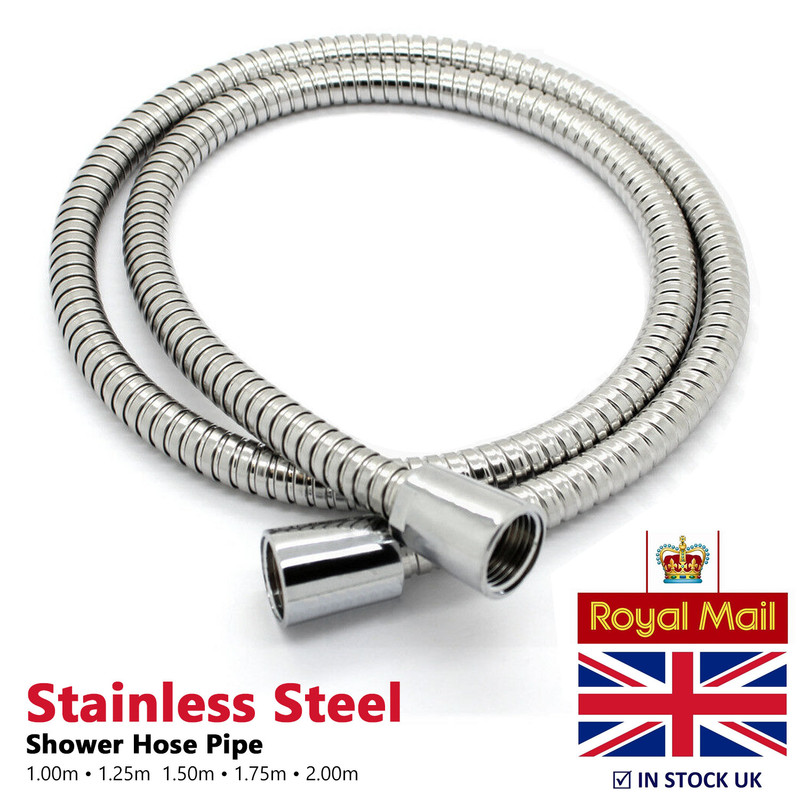 Replacement Flexible Stainless Steel Chrome Bathroom Shower Hose • All Sizes eBay