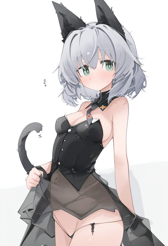 1girl, sanya v. litvyak, strike witches, mikozin, see-through dress, small breas s-2342415389