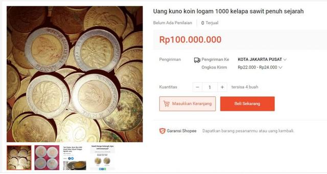 Koin 1000 rupiah kelapa sawit