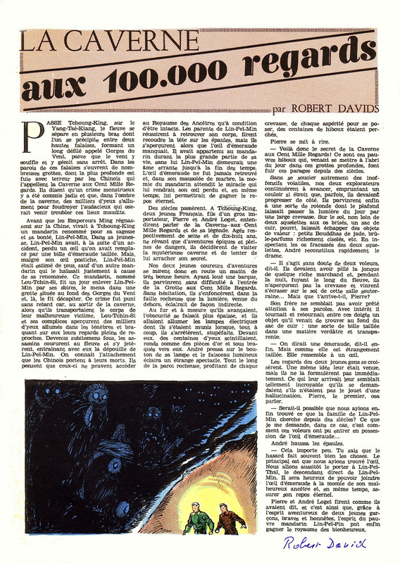 story 287 la caverne aux 100000 regards (14 dec 1950)