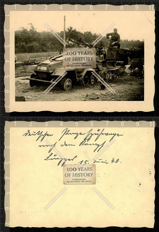 Orig. Foto Sdkfz Spähwagen Panzer Tank Frankreic