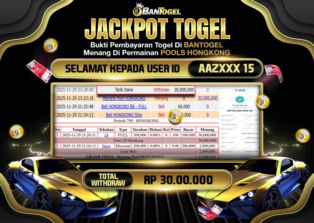 BUKTI JACKPOT LUNAS BANTOGEL