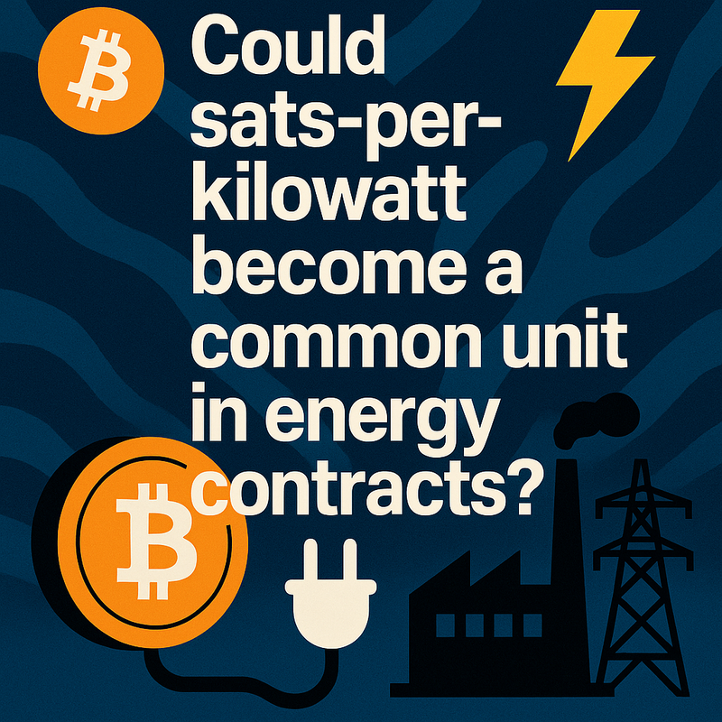 Could sats-per-kilowatt become a common unit in energy contracts?