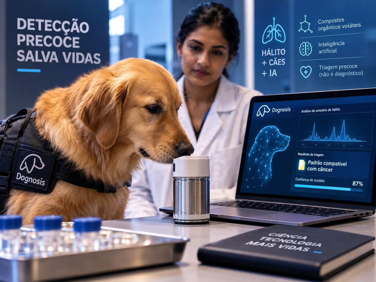 Cães e inteligência artificial podem ajudar a encontrar câncer pelo hálito mas ainda não fazem diagnóstico