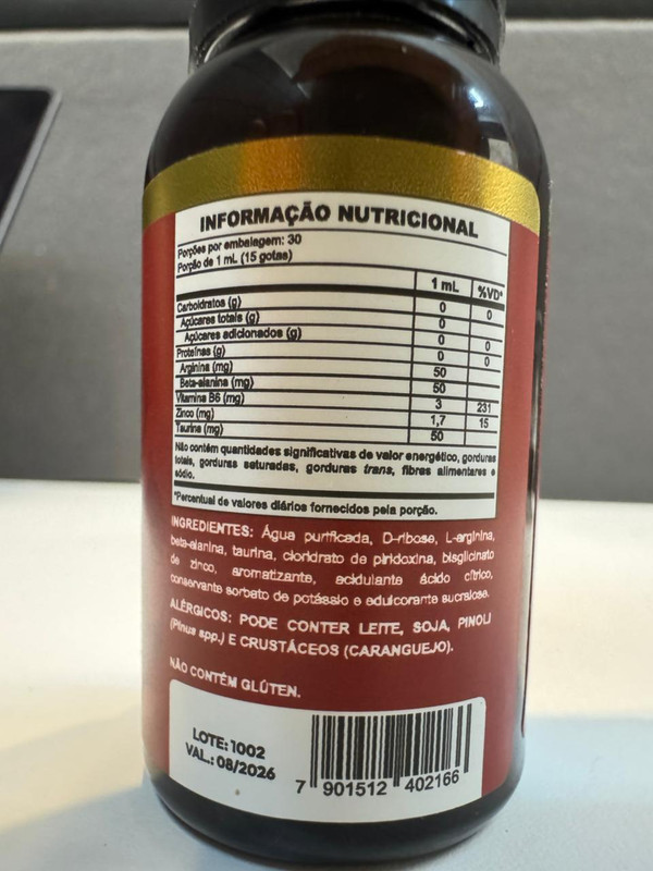 Tabela Nutricional Elefantol e Ingredientes