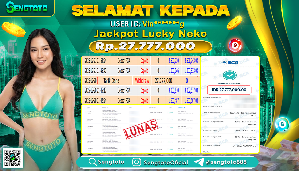BUKTI PEMBAYARAN SLOT LUCKY NEKO