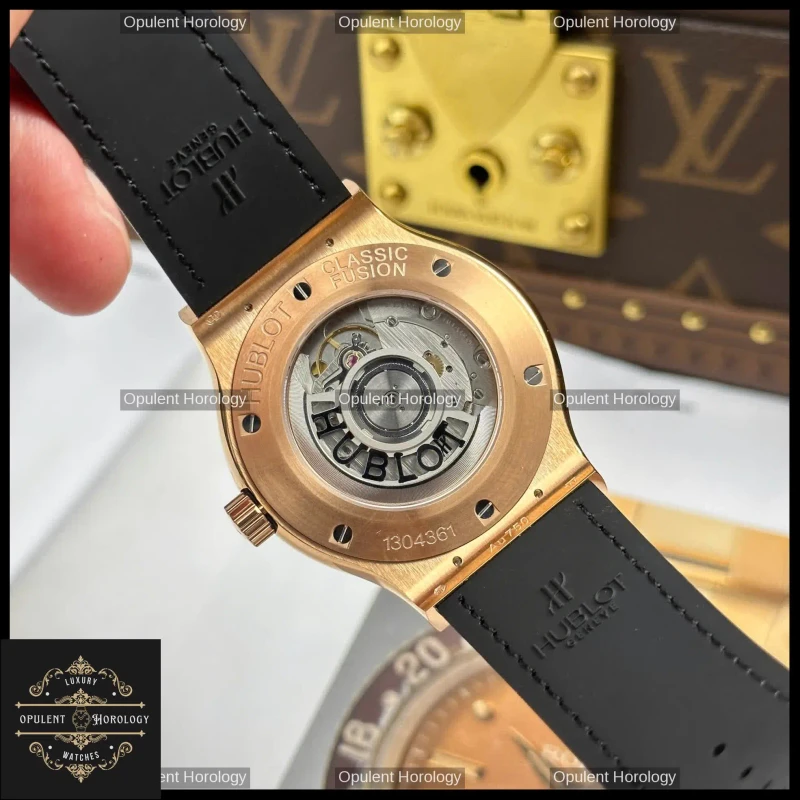 Hublot Classic Fusion King Gold Plated 42mm Black Dial Swiss Automatic Movement