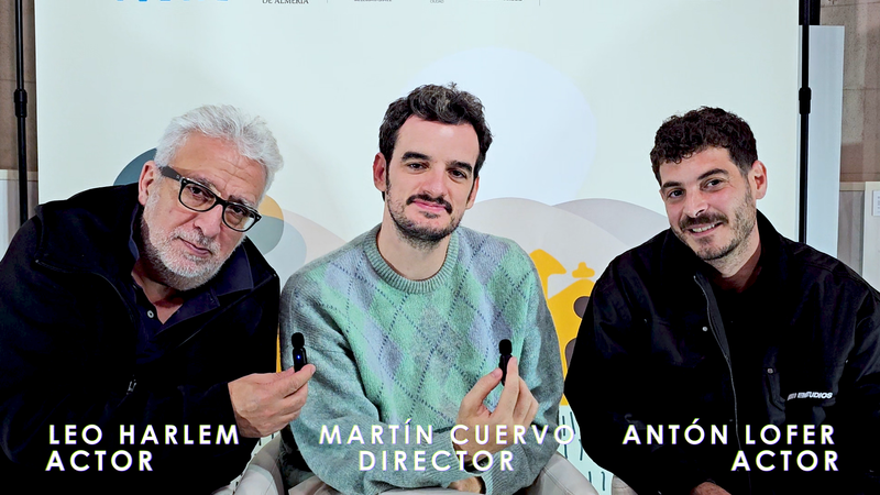 ENTREVISTA A LEO HARLEM, ANTÓN LOFER Y MARTÍN CUERVO POR “COARTADAS” EN EL FESTIVAL DE CINE DE ALMERÍA