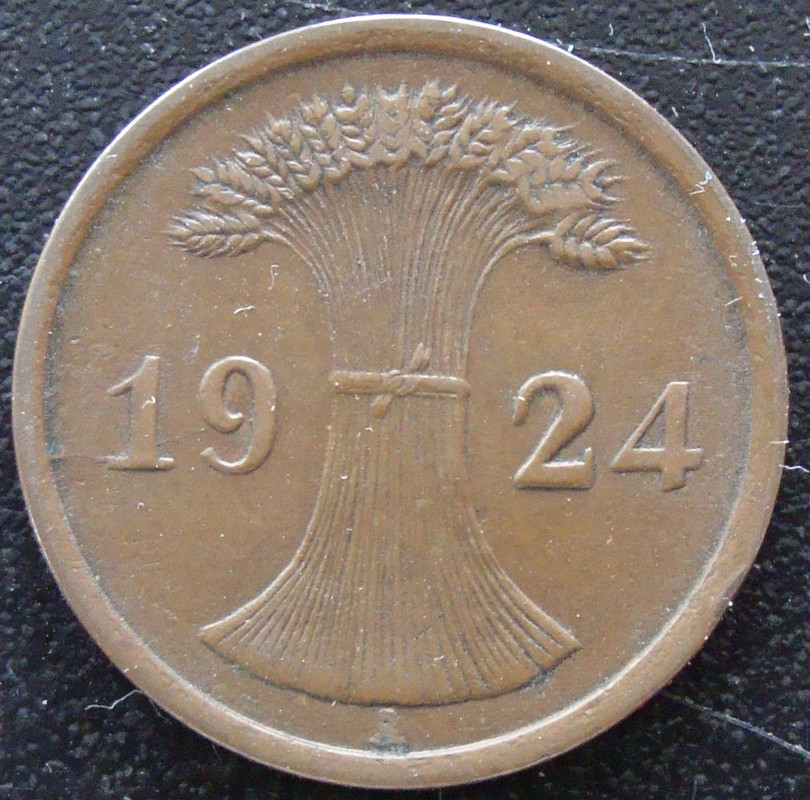 2 Rentenpfennig. Alemania (1924) ALE-2-Pfennig-1924-rentenpfennig-rev