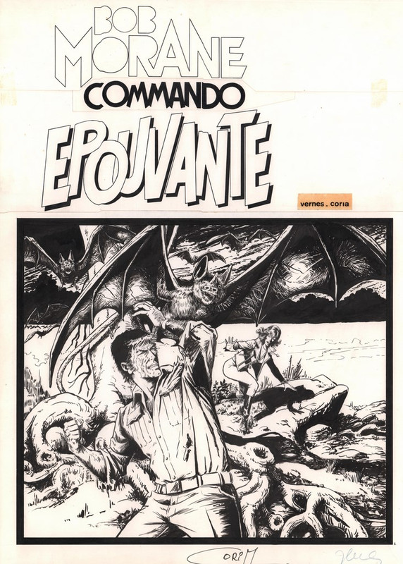 R - Planche 1 de Bob morane commando epouvante 31 x 43 cm (Copie