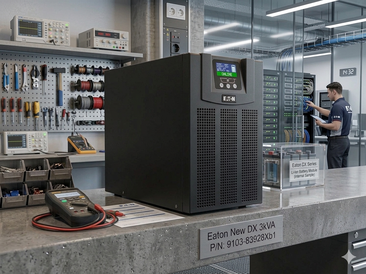 Nobreak Eaton em um rack de servidor