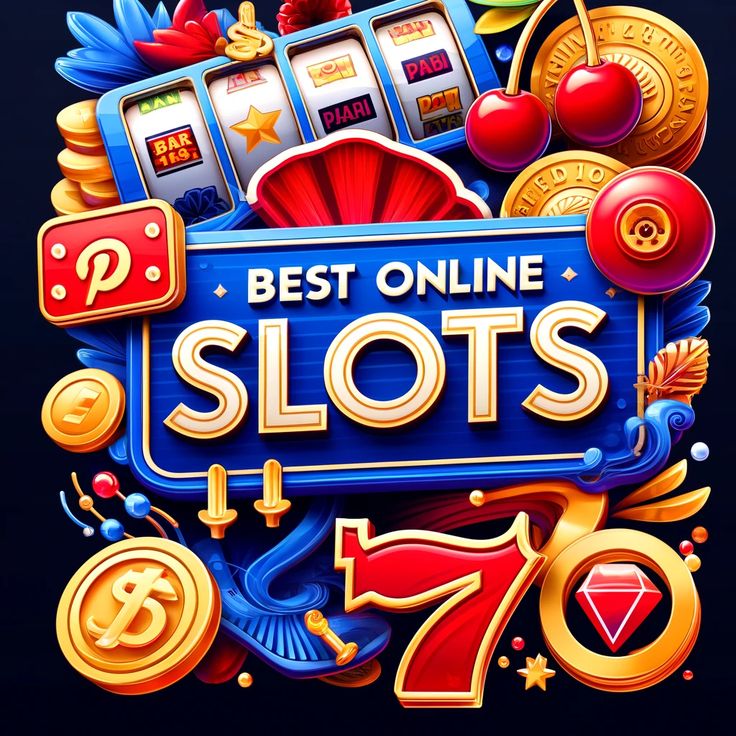 Ilustrasi layar mesin slot menampilkan kemenangan besar dengan koin emas berjatuhan.